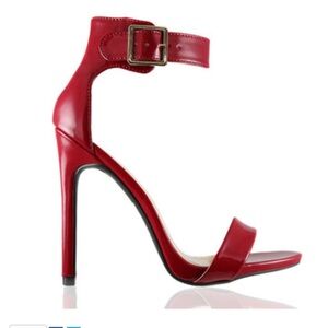 Single Sole  Burgundy Heel w/ gold hardware sz: 10